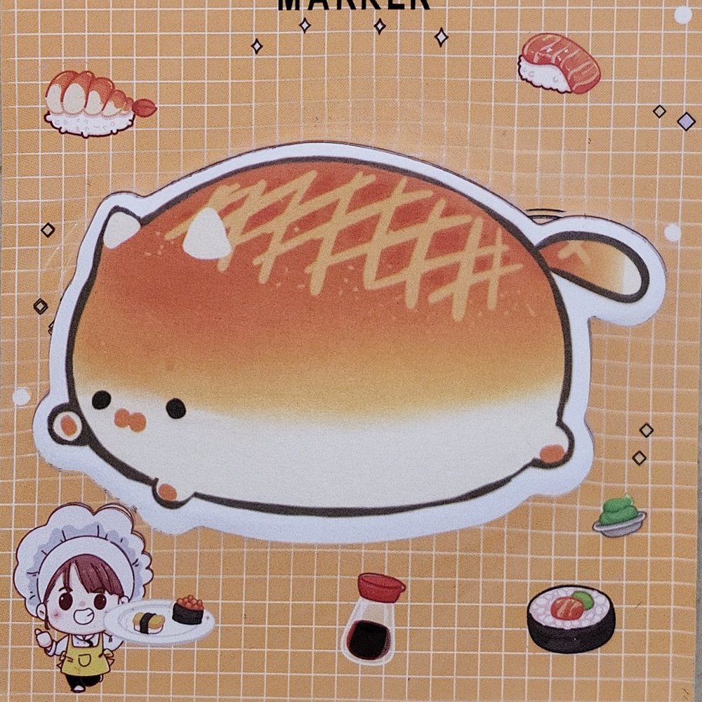 Kawaii bread bun pan sticky note memo pad